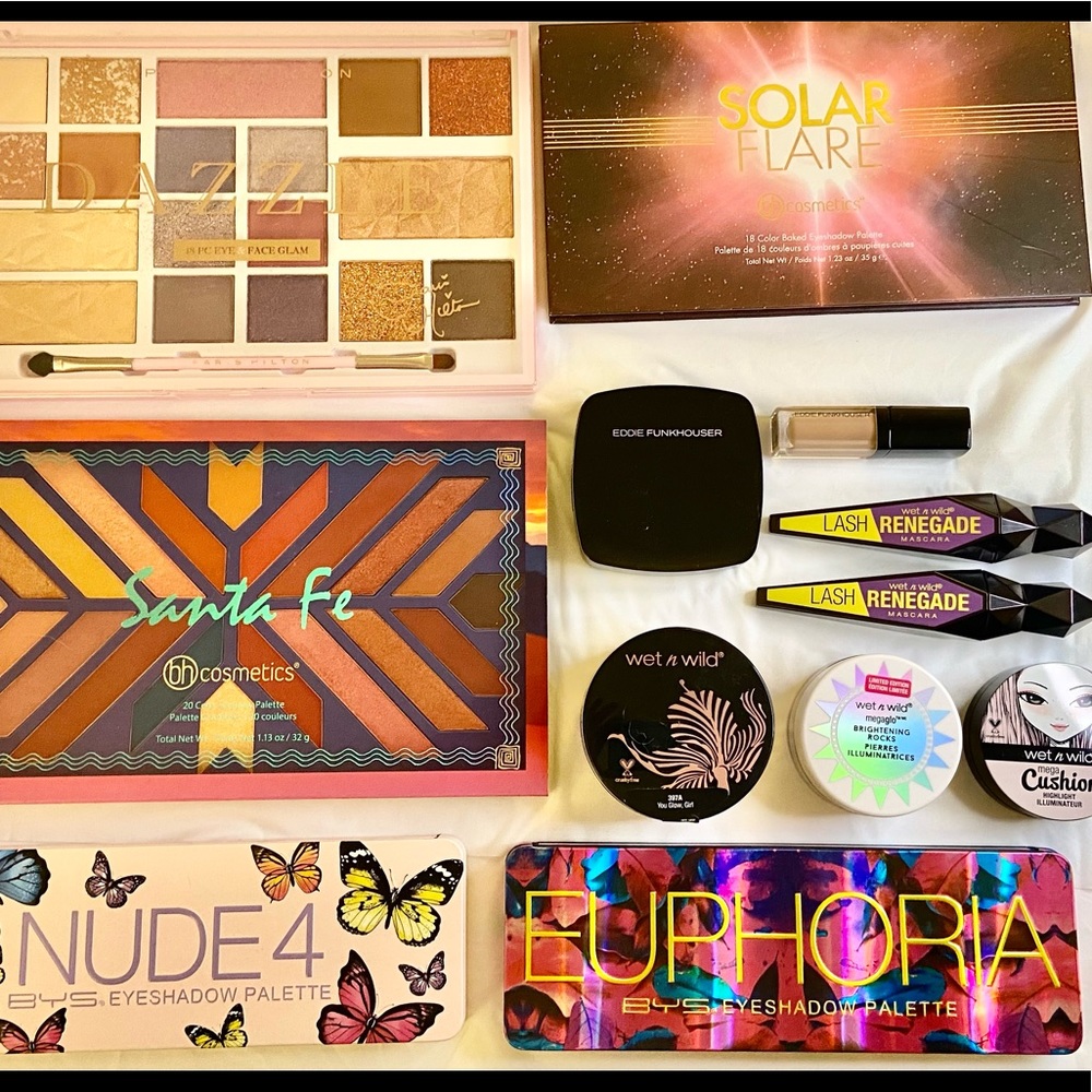 Makeup lot by Paris Hilton, BH Cosmetics, BYS, Eddie Funkhouser, & Wet N Wild
